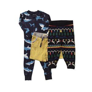 Hanna Andersson Pajamas Boys 18-24 mo Holiday Shark PJs Mini Boden Lof of 3